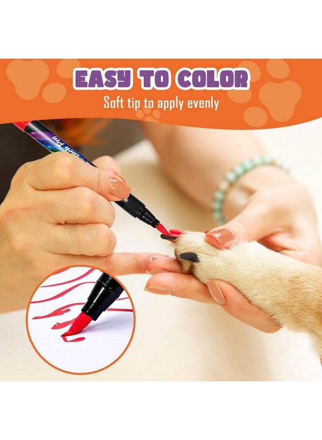 Avont Avont Dog Nail Polish Pen, 7 Colors Dog Nail Polish Pens Quick Dry, Pet Care Pet Nail Polish for Dogs, Dog Safe Nail Polish for Doggie Doggy Puppy Piggy Cats Small Dogs -7 Colors - Image 2