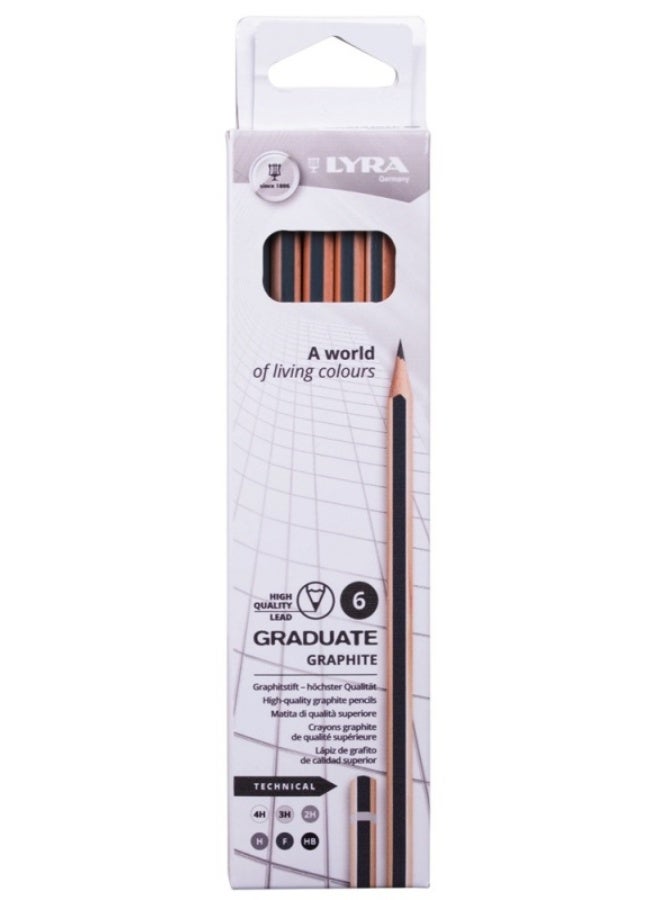 Lyar Graduate Graphite Technical Drawing Pencils (Set Of 6)