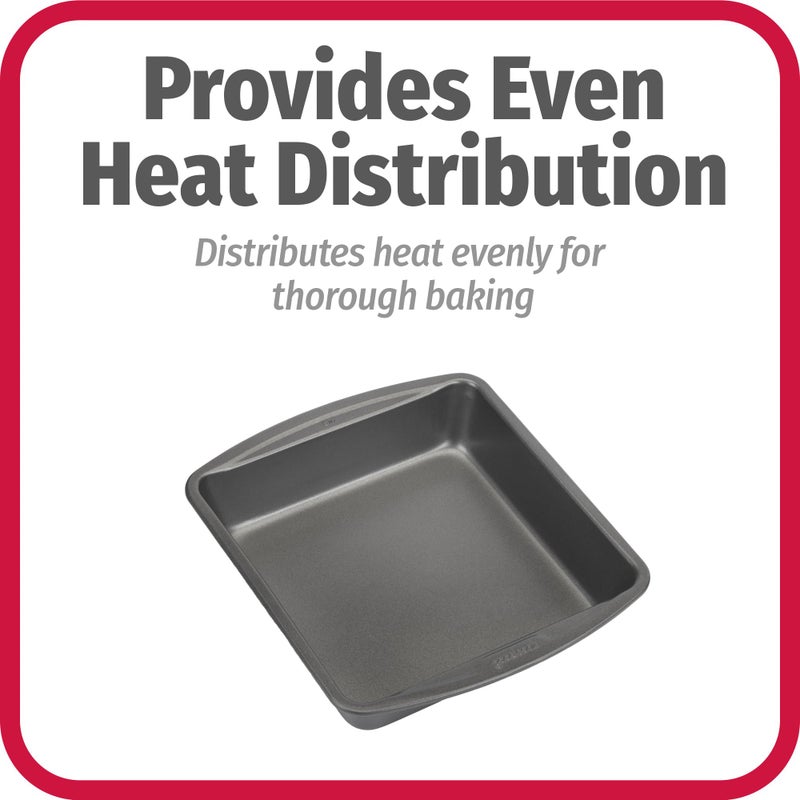 GoodCook Good Cook 04017 786173391991 8 Inch x 8 Inch Square Cake Pan, 8 x 8 Inch, Grey - Image 3