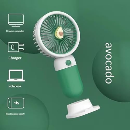 MIRADH Mini Handheld Fan (Upto 6 Hours Running) Rechargeable 2000 Mah Battery Operated Portable Fan, Desk Fan, Carry It Anywhere (Green) - Image 5