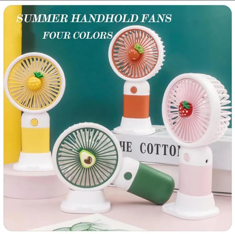 MIRADH Mini Handheld Fan (Upto 6 Hours Running) Rechargeable 2000 Mah Battery Operated Portable Fan, Desk Fan, Carry It Anywhere (Green) - Image 2