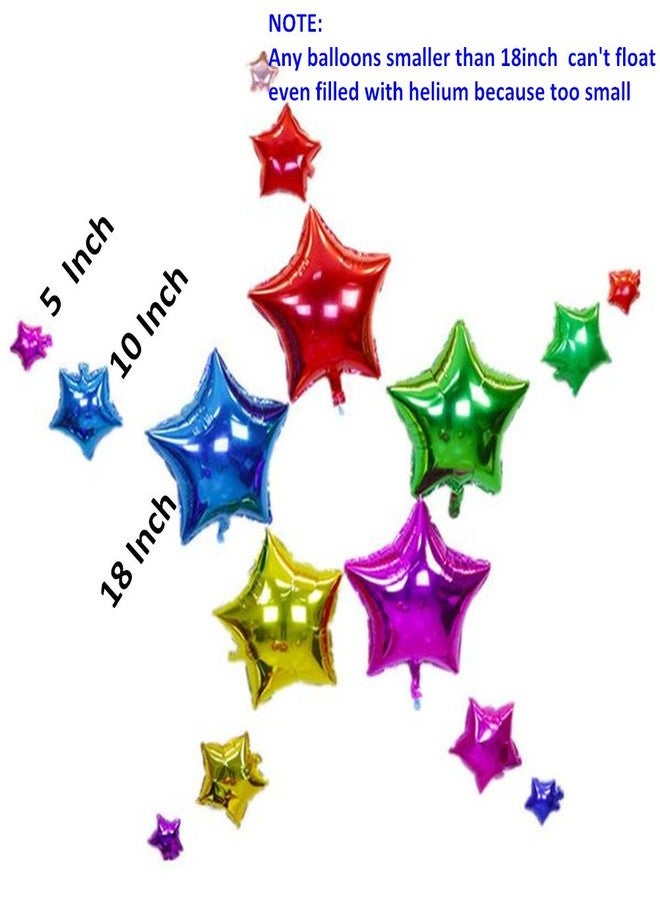 Zhiheng (Pack of 20) Assorted Color Small 5 Star Helium Foil Balloons for Wedding Birthday Anniversary Graduation Party Decoration (5 Inch) - Image 2