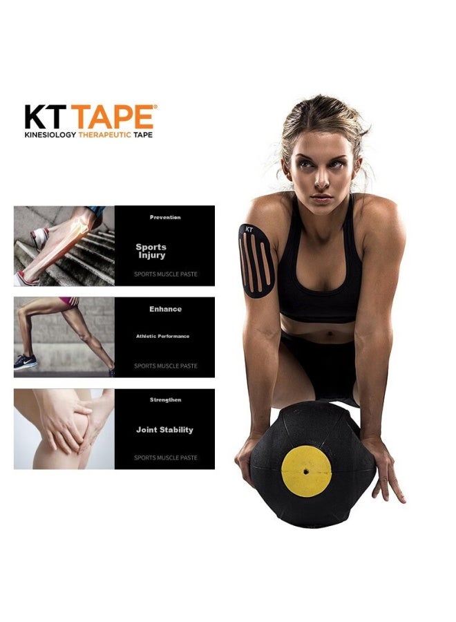 KT TAPE Kttape American Muscle Tape, Muscle Patch, Muscle Effect Patch, Muscle Strain Muscle Inner Effect Patch, Knee Brace, Sports Tape, Elastic Bandage, Light Blue  - Image 2