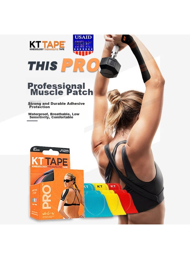 KT TAPE Kttape American Muscle Tape, Muscle Patch, Muscle Effect Patch, Muscle Strain Muscle Inner Effect Patch, Knee Brace, Sports Tape, Elastic Bandage, Light Blue  - Image 1
