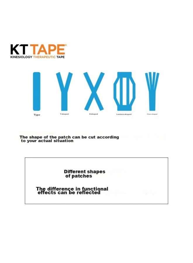 KT TAPE Kttape American Muscle Tape, Muscle Patch, Muscle Effect Patch, Muscle Strain Muscle Inner Effect Patch, Knee Brace, Sports Tape, Elastic Bandage, Light Blue  - Image 4