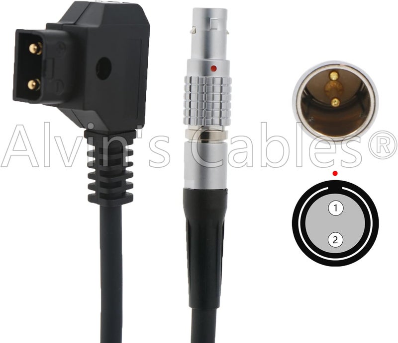Alvin's Cables كابل طاقة 2 دبوس D-Tap إلى 0B لكاميرات بلاك ماجيك بايكسيس، تيراديك، سمول إتش دي، Z-CAM E2، DJI-Ronin RSC RS2 RS3 بطول 45 سم | 18 بوصة - Image 2