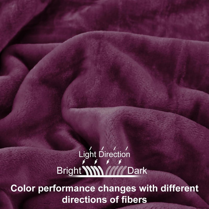 JYK Fleece Plush Bed Blanket Queen Size 200 x 220 cm Silky Flannel Blanket 1.6 kg Lightweight and Fluffy Cozy Fluffy Comfortable Microfiber Blanket for Couch Sofa Bedroom - Image 3
