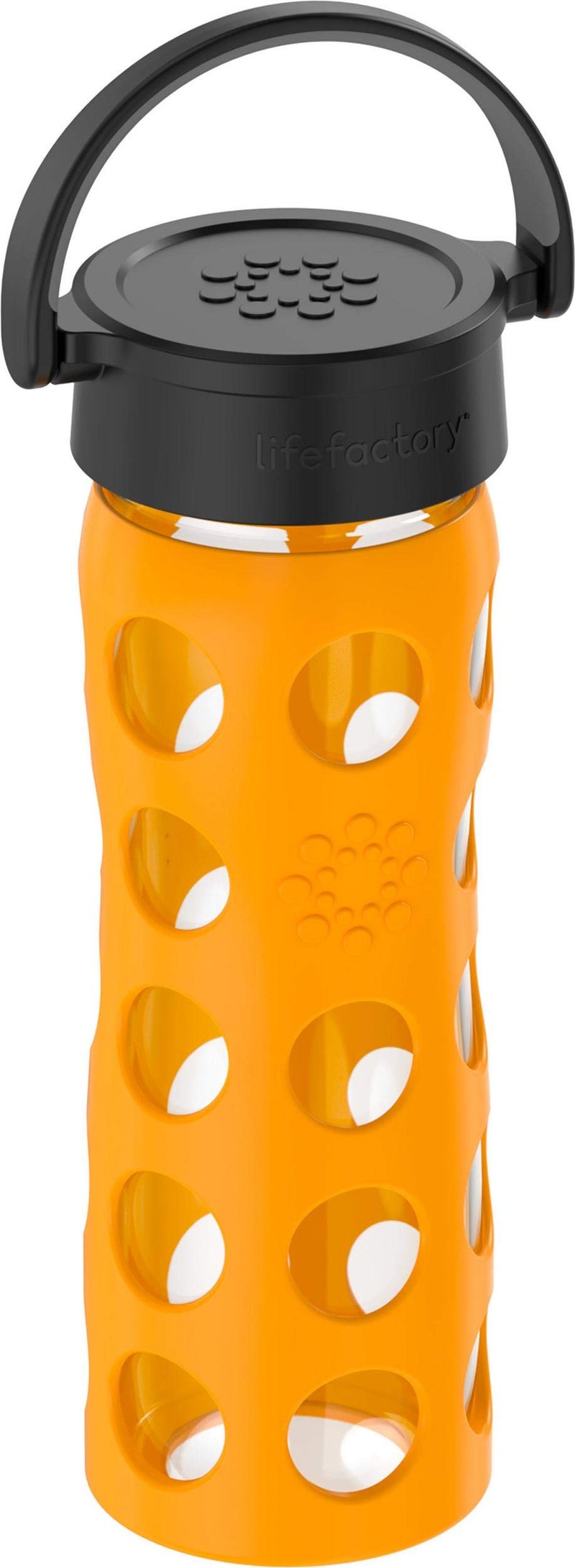 Lifefactory 16-Ounce BPA-Free Glass Water Bottle with Classic Cap and Protective Silicone Sleeve, Marigold - Image 2
