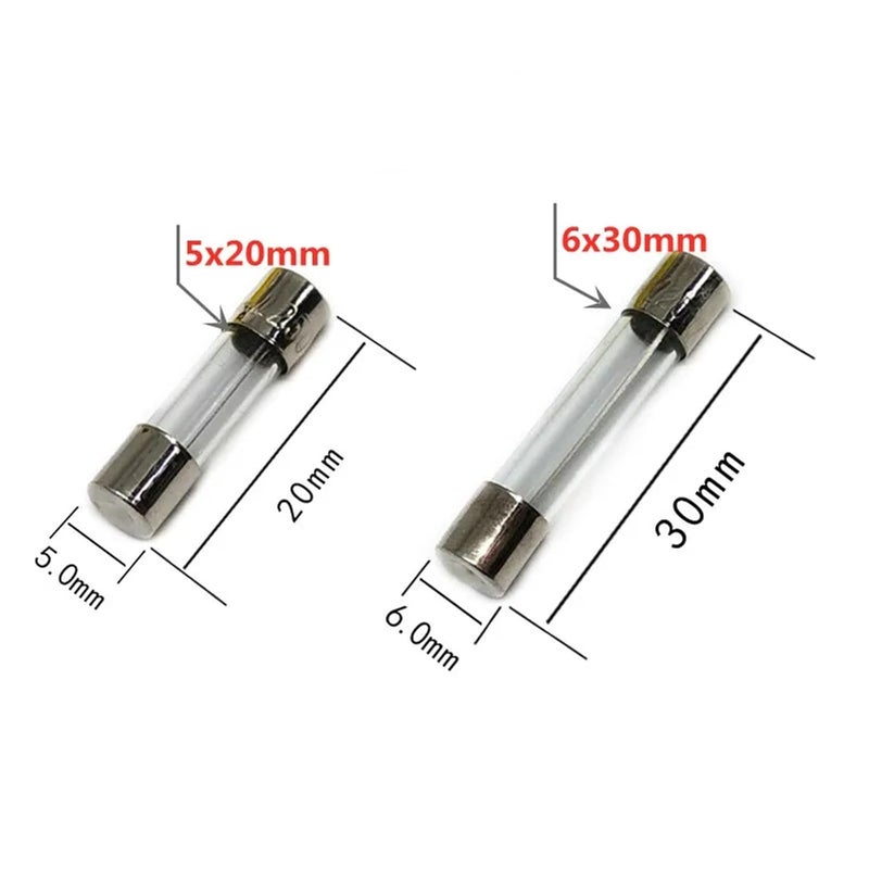 Glass Fuse 10pcs 5x20mm 250V 20A Electronic Component Voltage Protection - Image 3
