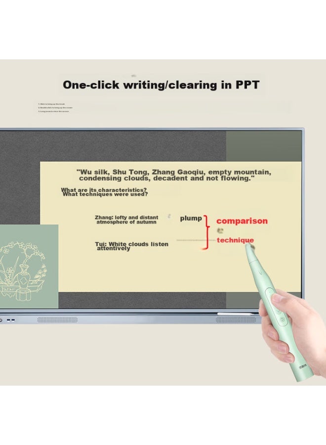 Whistler I6 White Page-turning Pen, Red Laser Pointer Multi-functional Ppt Remote Control Pen, Extendable Teaching Pointer For Teachers, Whiteboard Writing Touch Pen, Rechargeable Projection Pen, Conference And Lecture Pen - Image 2