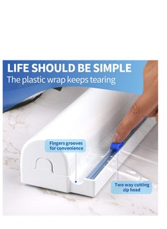 Beauenty Reusable Plastic Wrap and Foil Dispenser with Cutter BPA Free White Kitchen Tool 1 Piece  - Image 4