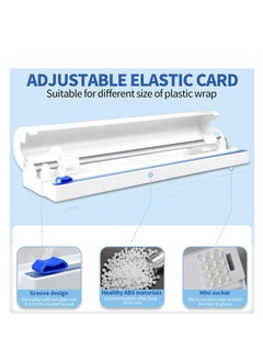 Beauenty Reusable Plastic Wrap and Foil Dispenser with Cutter BPA Free White Kitchen Tool 1 Piece  - Image 3