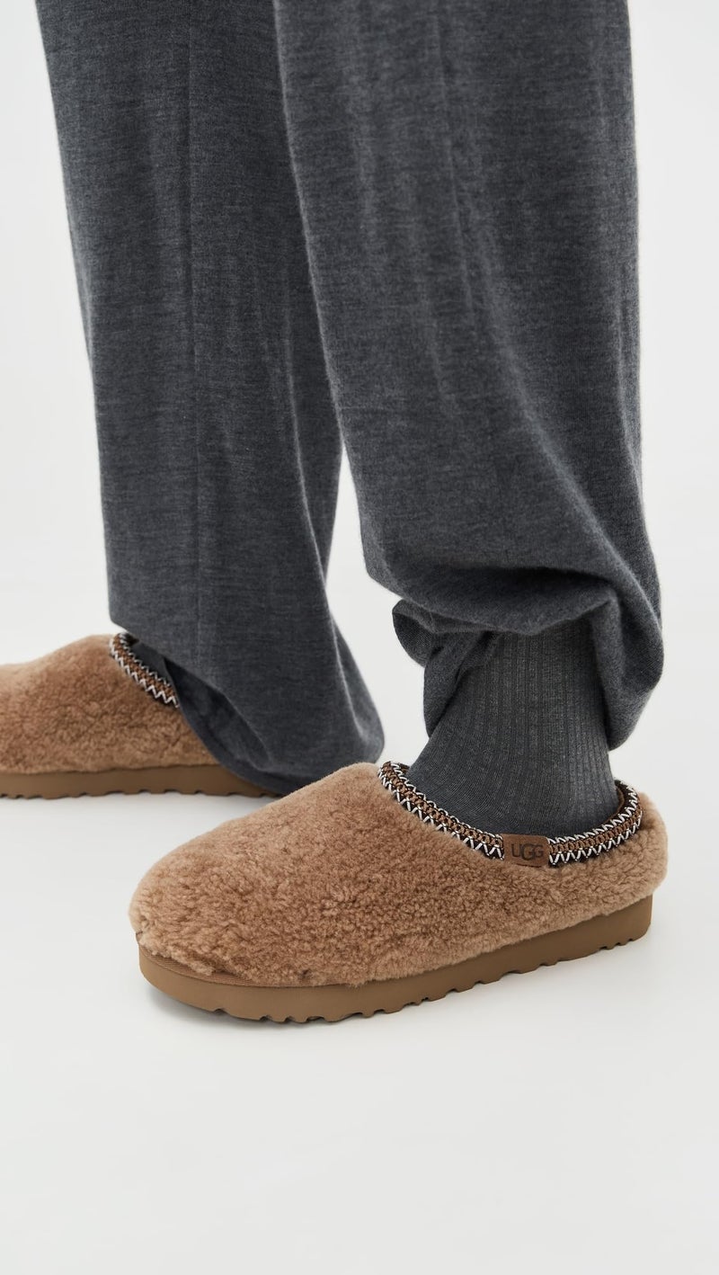 UGG Women's Tasman Maxi Curly Slipper, Chestnut, 8 - Image 2