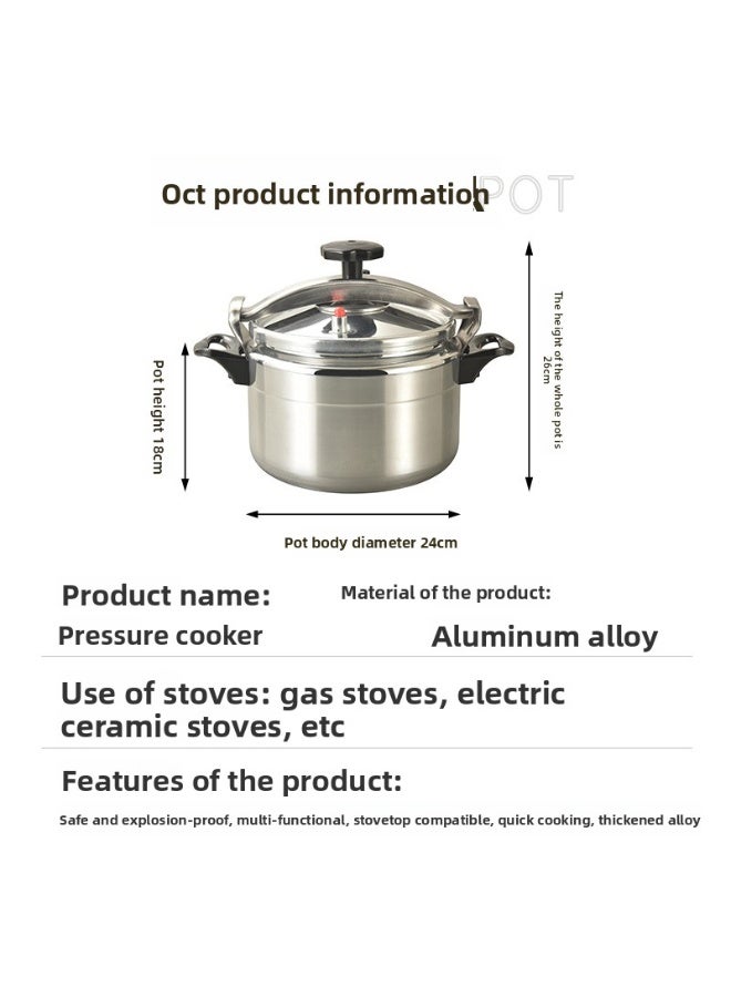 Household aluminum pressure cooker, explosion-proof pressure cooker, large-capacity soup pot, multi-functional stew pot, designed exclusively for gas stoves - Image 2