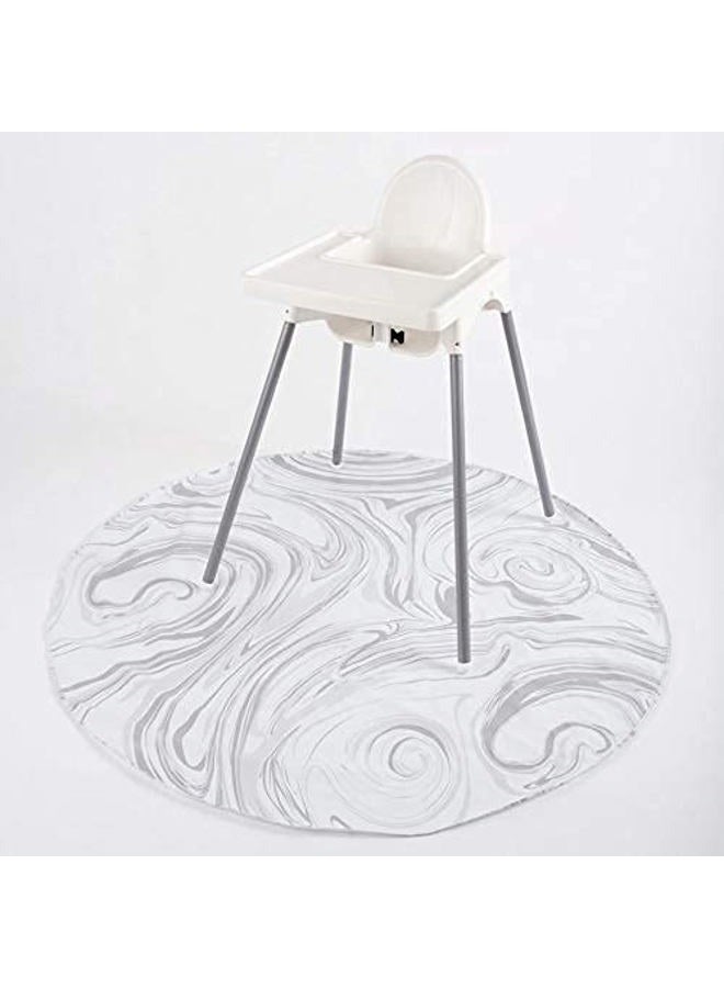 BooginHead SplatMat 52" Extra Large Waterproof Floor Mat for Under High Chair, Marble Swirl - Image 4