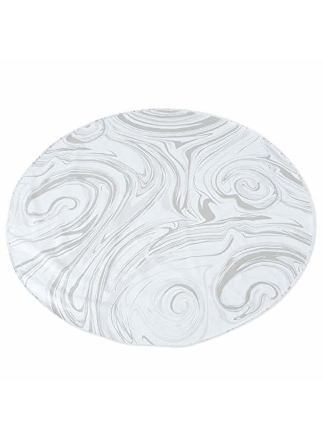 BooginHead SplatMat 52" Extra Large Waterproof Floor Mat for Under High Chair, Marble Swirl - Image 2
