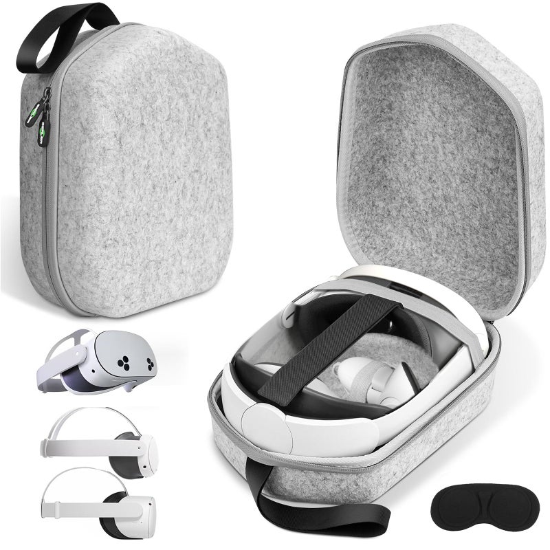 sarlar Hard Carrying Case Compatible with Oculus Meta Quest 3S/Quest 3/Quest 2 Official Original/Elite Strap Version VR Headset and Touch Controller Accessories, Suitable for Travel and Home Storage - Image 1