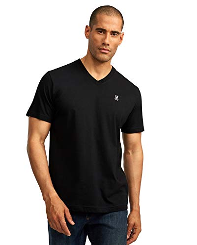 Psycho Bunny Men's Regular Fit Short Sleeve V Neck T-Shirt Black - Image 1