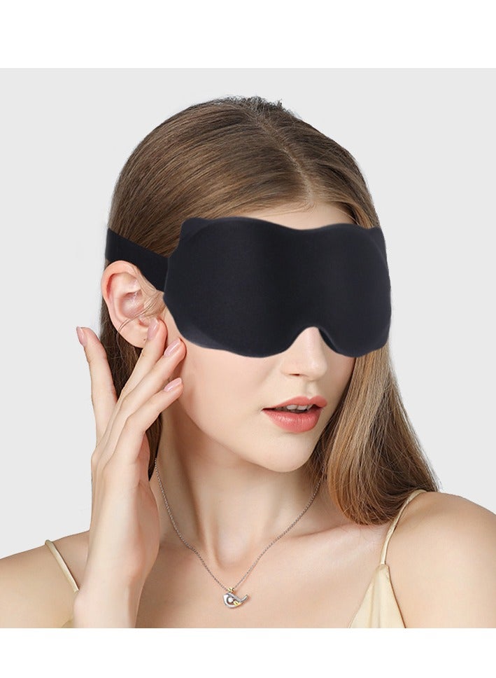 Innoshine 3D Smart  Blackout Sleep Mask with Adjustable Straps Soft Eye Mask for Sleeping Light Blocking Eye Mask for Travel Black eye covers  for Yoga Naps - Image 3