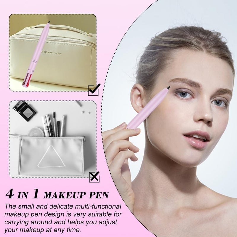 SELLERFLOR Touch Up 4in1 Makeup Pen Eye Liner Brow Liner Lip Liner  Highlighter AllinOne Cute Makeup Products MultiFunctional Portable Beauty Product On The Go Travel Makeup Pencil - Image 5