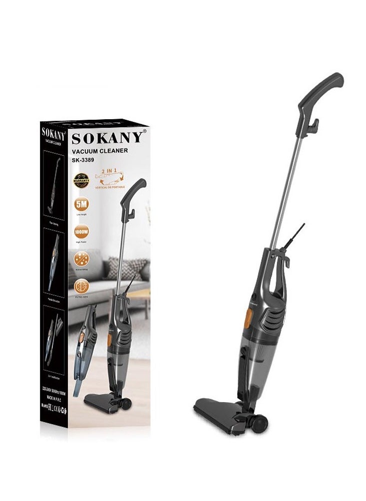 sokany - Vacuum Cleaner, 5M Corded Upright Vacuum Cleaner, 1000W with Multifunction Lightweight Handheld Stick Cleaner for Hard Floor/Carpet/Pet Hair (SK-3389) - Image 1