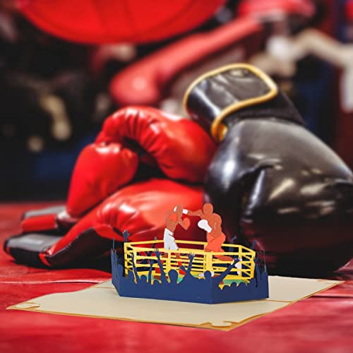 CUTE POPUP Captivating 3D Boxing Pop Up Card - Premium Handcrafted Motivational Greeting Card - Mesmerizing Boxer Fighter Design for Father's Day, Mother's Day, Veteran's Day (Inspiring Gift) - Image 3