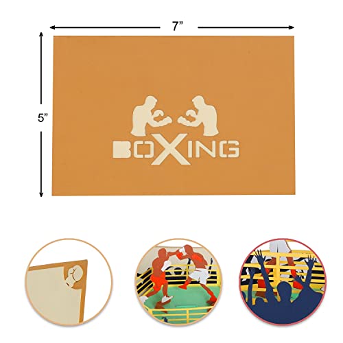 CUTE POPUP Captivating 3D Boxing Pop Up Card - Premium Handcrafted Motivational Greeting Card - Mesmerizing Boxer Fighter Design for Father's Day, Mother's Day, Veteran's Day (Inspiring Gift) - Image 5