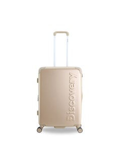 Discovery Discovery Focus ABS Hardside Checked Travel Luggage, Durable Lightweight 4 Double Wheel Expandable Trolley Bag, Extra Secure Combination Lock, 24" Suitcase, Check-In Medium Trolley - Gold.  - Image 1