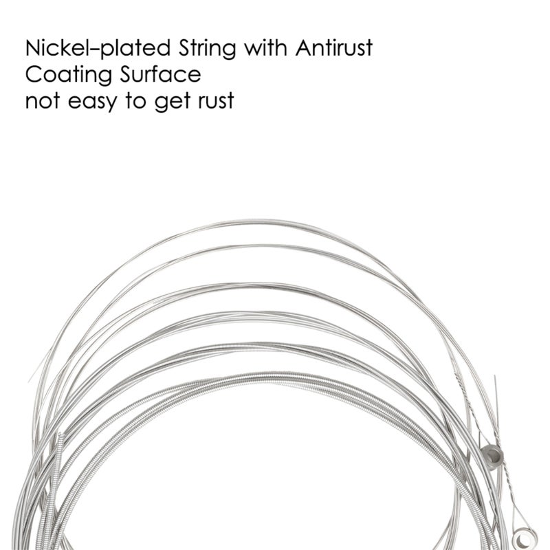 Electric Guitar String 6pcs Silver - Individually Wrapped Durable Rust-Resistant Guitar String for Electric Guitar Players - Image 4