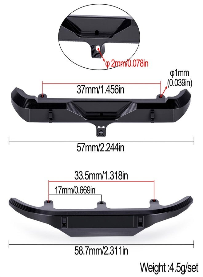 TOOMOD Aluminum Front and Rear Bumper Set for RC 1/30 Axial SCX30 Crawler Replace Upgrade - Image 2