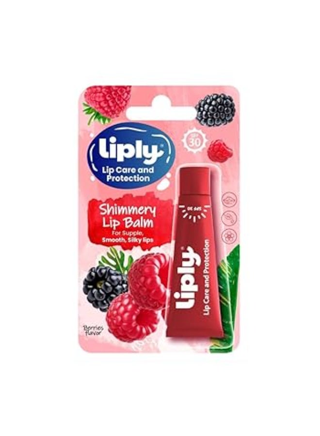Liply Shimmery Lip Balm care and protection flavor Wild Berries 10 Gm - Image 2
