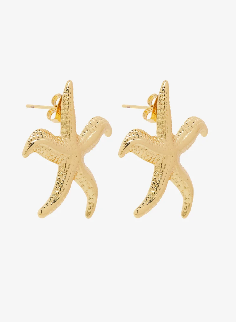 Ginger 2PK Beach Inspired Chunky Gold Earrings