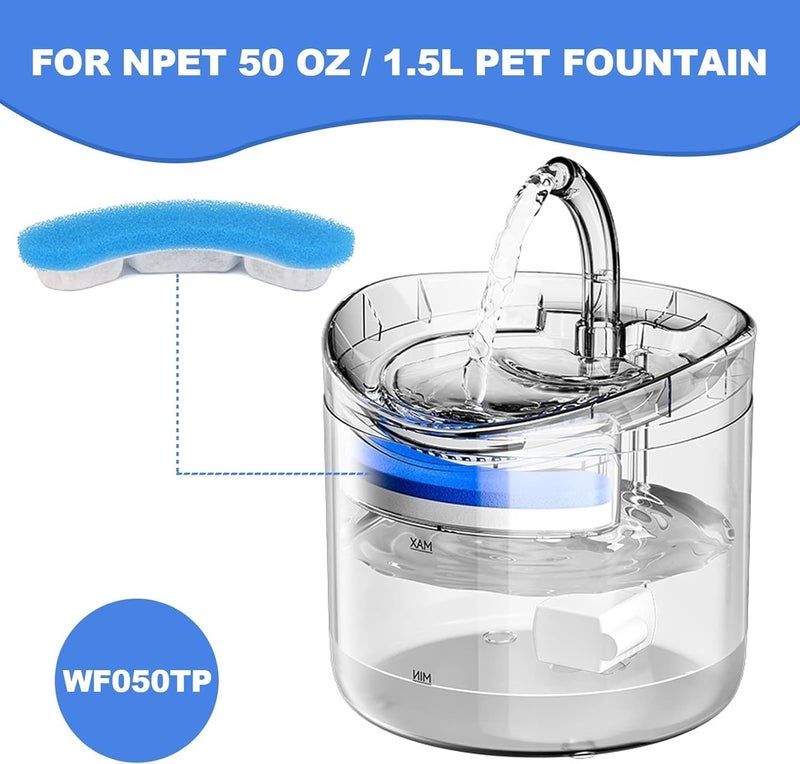 Fejytor Cat Water Fountain Filters Replacement Upgrade, 10 Pack - Cat Fountain Filter, Arc haped Safe Washable Animal Water for 64oz/1.8L Automatic Pet Water Fountain and HAPUP Dog Kitty Spout Cat Fountain - Image 2