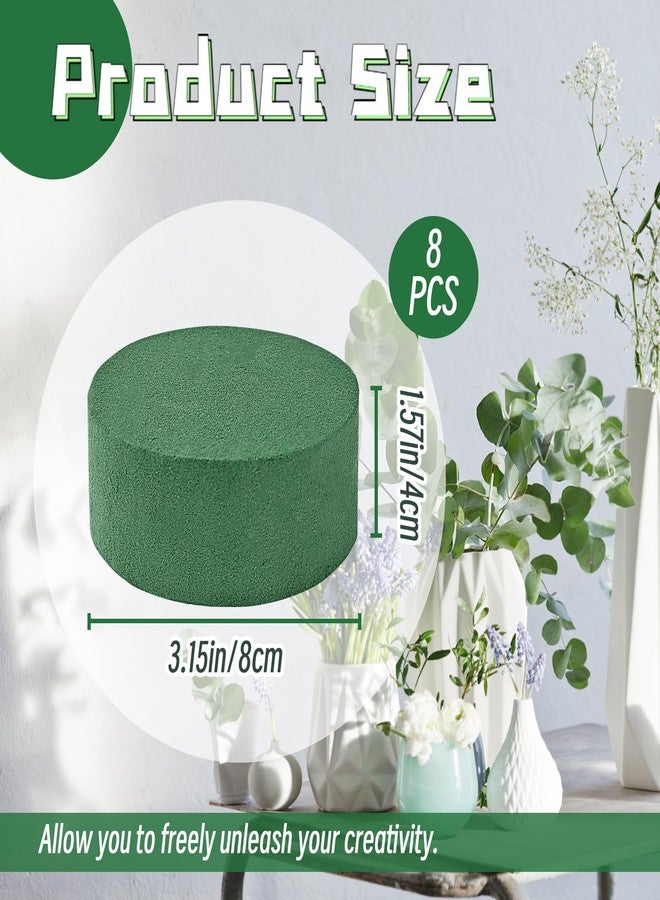 OJYUDD 8 PCS Round Floral Foam,Green Wet Dry Flower Foam,Florist Plant Foam Block for Wedding,Artificial Aisle Flowers,Party Decoration,Fresh Flowers Arrangements - Image 2