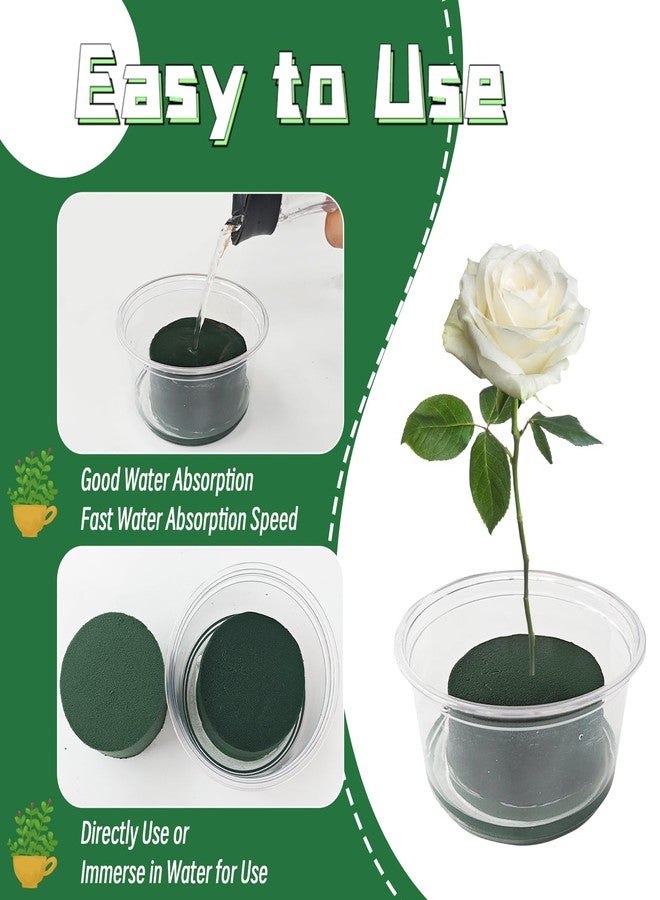 OJYUDD 8 PCS Round Floral Foam,Green Wet Dry Flower Foam,Florist Plant Foam Block for Wedding,Artificial Aisle Flowers,Party Decoration,Fresh Flowers Arrangements - Image 4