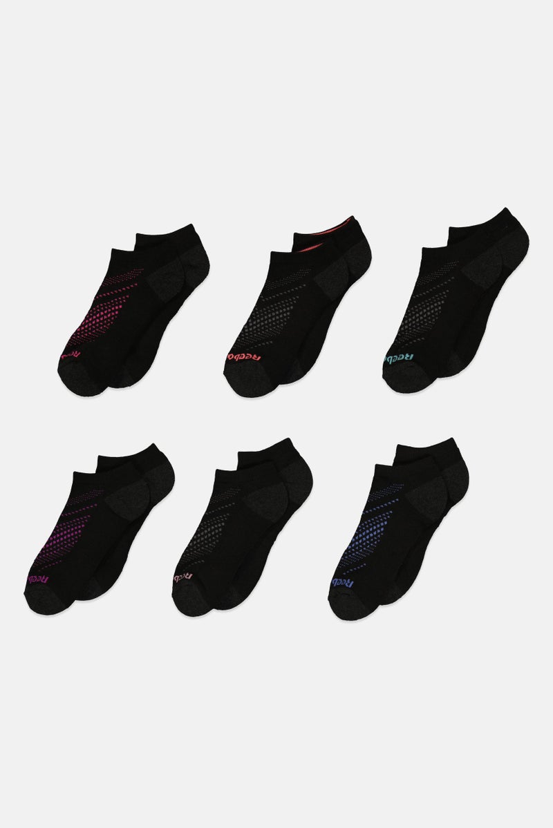 Reebok Women 6 Pair Low Cut Socks, Black  - Image 1