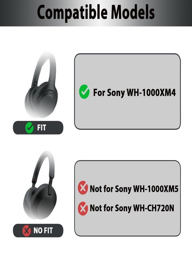 Adhiper WH-1000XM4 Replacement Earpads Cushions, Protein Leather Ear Pads for Sony WH-1000XM4(WH1000XM4) Noise Canceling Headphones with High Density Memory Foam, Without Affecting Sensor (Black) - Image 2