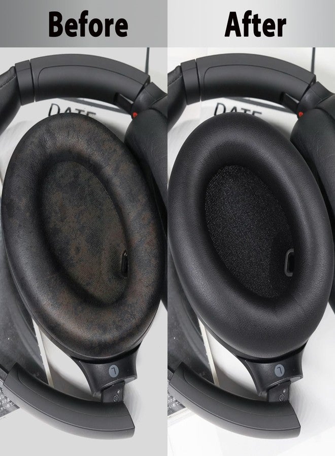 Adhiper WH-1000XM4 Replacement Earpads Cushions, Protein Leather Ear Pads for Sony WH-1000XM4(WH1000XM4) Noise Canceling Headphones with High Density Memory Foam, Without Affecting Sensor (Black) - Image 4
