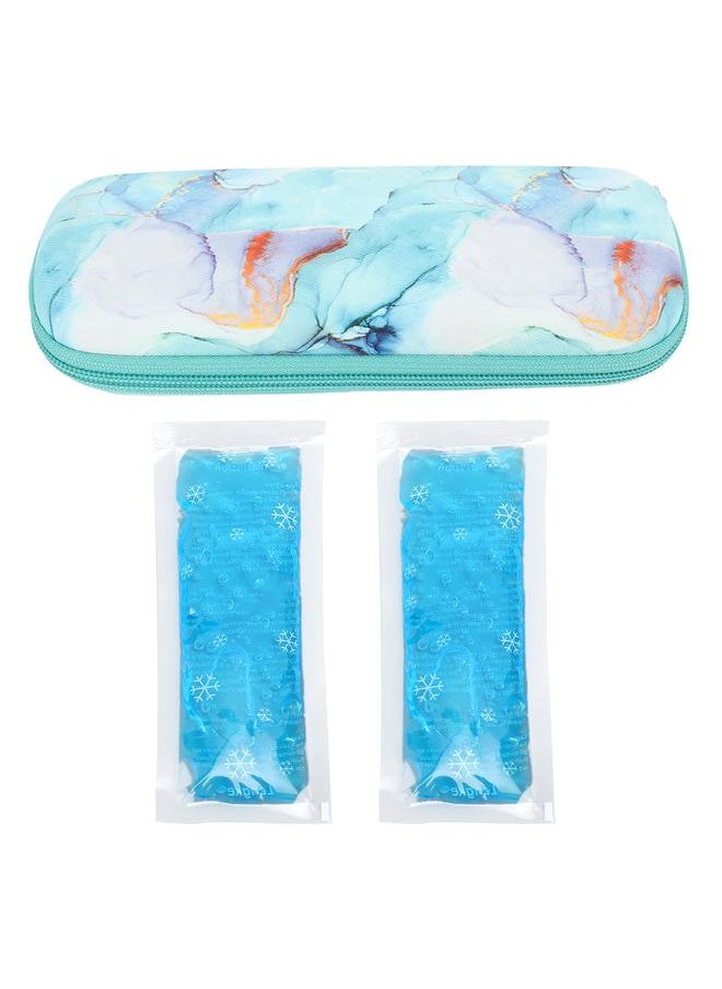 Thoraya Insulin Cooler Case Insulated Portable Medication Cooling Bag with 2 Ice Pack for Travel Outdoor Type 2  - Image 1