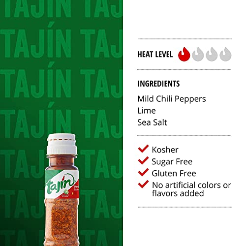 Tajin Clásico Chile Lime Seasoning Mini Bottle,Perfect For Snacks,Fruits,Veggies,And More,Sprinkle,Savor,And Delight Mild Travel Pack Each 0.35 Oz 10G Pack Of 5(Usa) - Image 2