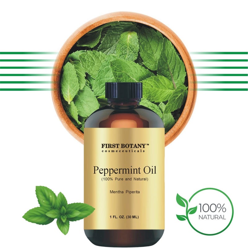 First Botany, 100% Pure Peppermint Oil - Premium Peppermint Essential Oil for Aromatherapy, Massage, Topical & Household Uses - 1 fl oz - Image 4