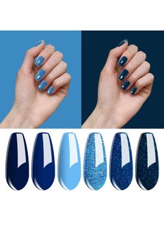 Soak Off UV LED Gel Nail Polish Set Blue Glitter Colors, 8ml each Nail Gel Manicure Kit - pzsku/Z4C23C293F56F89D00ED5Z/45/_/1682144540/9fda566b-b208-4026-aba1-cdd8950ac09c