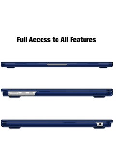 Generic Snap On Laptop Case Cover Compatible with MacBook Air 13.6 Inch 2022 Release A2681 M2 Chip w/Liquid Retina Display Touch ID Protective Plastic Hard Shell Case Cover (Dark Blue)  - Image 4