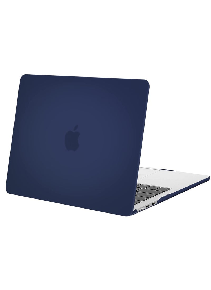 Generic Snap On Laptop Case Cover Compatible with MacBook Air 13.6 Inch 2022 Release A2681 M2 Chip w/Liquid Retina Display Touch ID Protective Plastic Hard Shell Case Cover (Dark Blue)  - Image 1