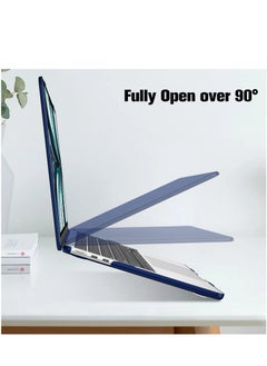 Generic Snap On Laptop Case Cover Compatible with MacBook Air 13.6 Inch 2022 Release A2681 M2 Chip w/Liquid Retina Display Touch ID Protective Plastic Hard Shell Case Cover (Dark Blue)  - Image 3