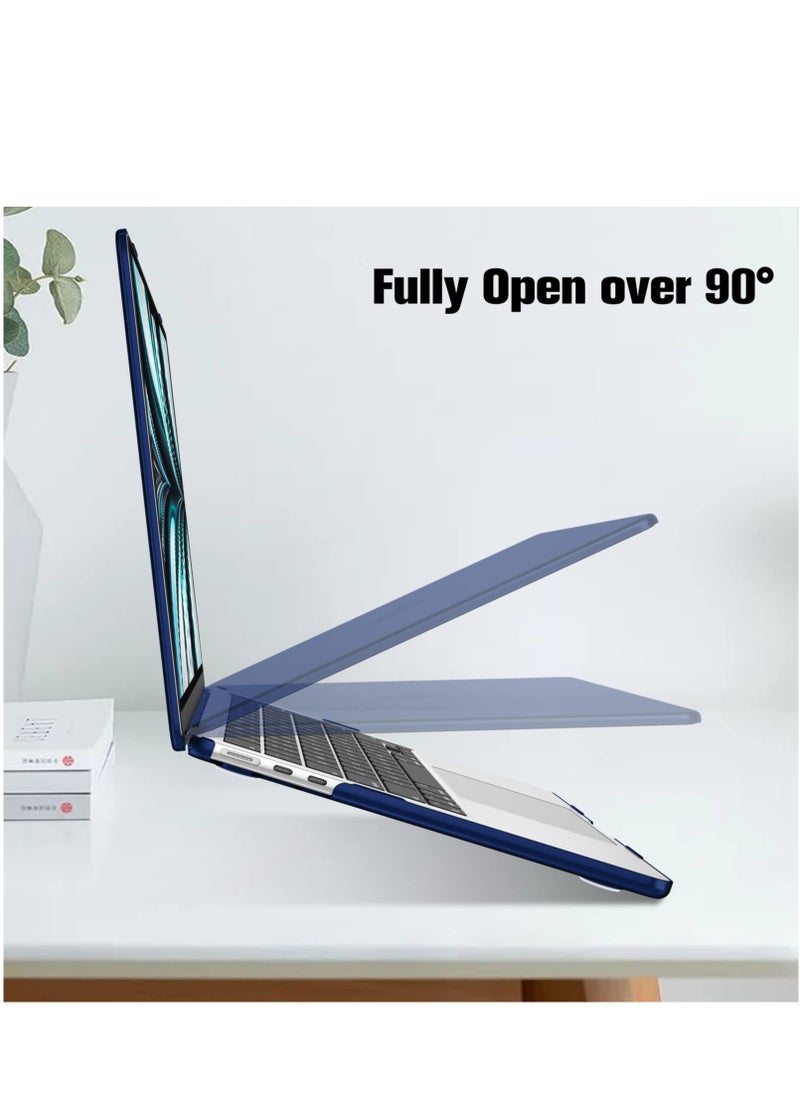 Generic Snap On Laptop Case Cover Compatible with MacBook Air 13.6 Inch 2022 Release A2681 M2 Chip w/Liquid Retina Display Touch ID Protective Plastic Hard Shell Case Cover (Dark Blue)  - Image 3