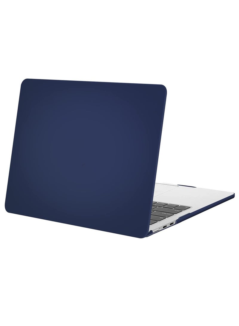 Snap On Laptop Case Cover Compatible with MacBook Air 13.6 Inch 2022 Release A2681 M2 Chip w/Liquid Retina Display Touch ID Protective Plastic Hard Shell Case Cover (Dark Blue) - Image 1