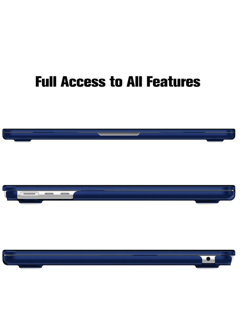 Snap On Laptop Case Cover Compatible with MacBook Air 13.6 Inch 2022 Release A2681 M2 Chip w/Liquid Retina Display Touch ID Protective Plastic Hard Shell Case Cover (Dark Blue) - Image 5