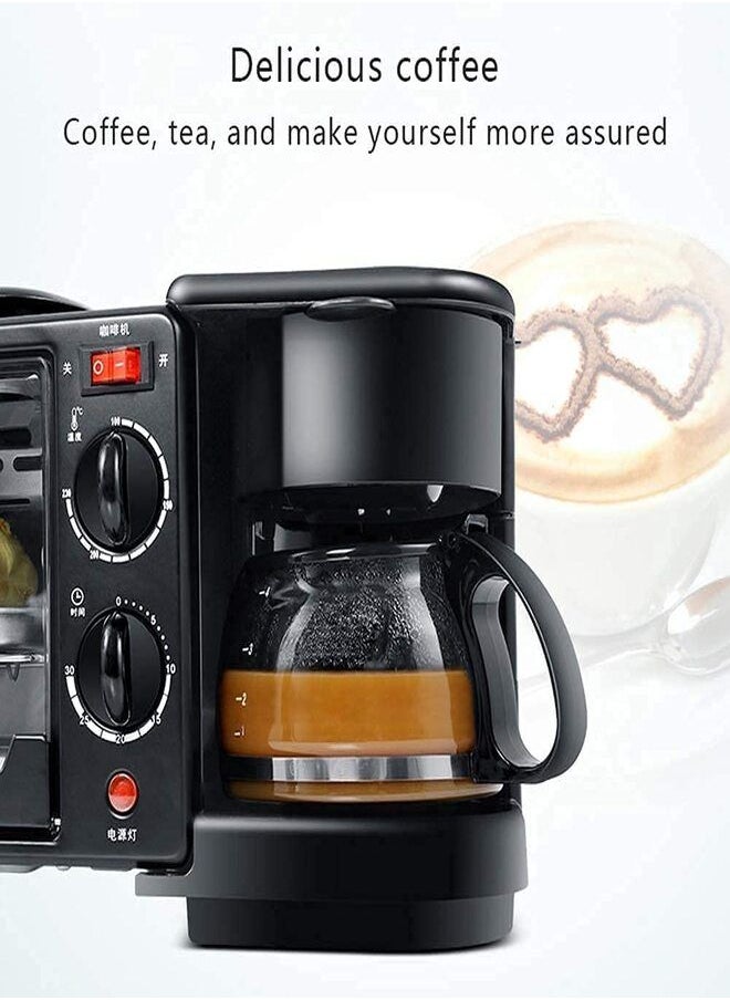 Generic - 3 In 1 Electric Oven Breakfast Maker Coffee Maker Multi-Functional Make Coffee Toast Fried Eggs 3 In 1 Breakfast Maker - Image 1