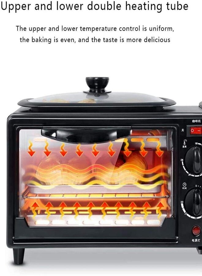 Generic - 3 In 1 Electric Oven Breakfast Maker Coffee Maker Multi-Functional Make Coffee Toast Fried Eggs 3 In 1 Breakfast Maker - Image 1